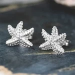 Sterling Silver Bumpy Starfish Post Earrings